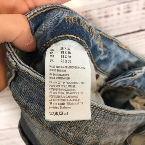 American‎ Eagle Extreme flex size 28 light wash straight leg jeans - Picture 6 of 7